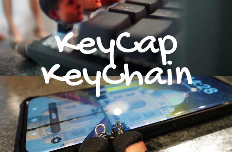 KeyCap KeyChain ปุ่มกดคีร์บอร์ดเป็นหน้าคุณ พวงกุญแจ